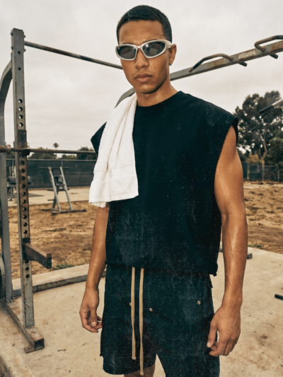 Pheuw® Heavyweight Boxy Cutoff — activewear tops back view