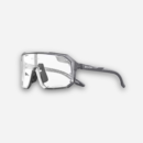 Sunglasses with a clear lens on a light gray background