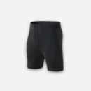 Black shorts on a light gray background
