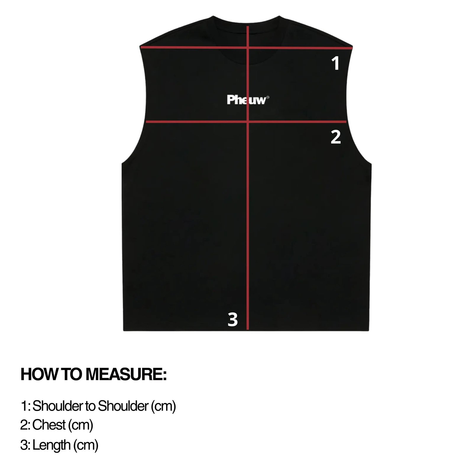 Pheuw® Muscle-Tee — guida alle taglie 2