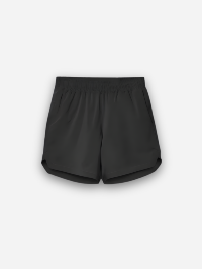Black shorts on a light gray background